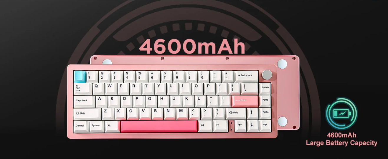 Yunzii AL66 Knob CNC Alumninum Wireless Mechanical Keyboard