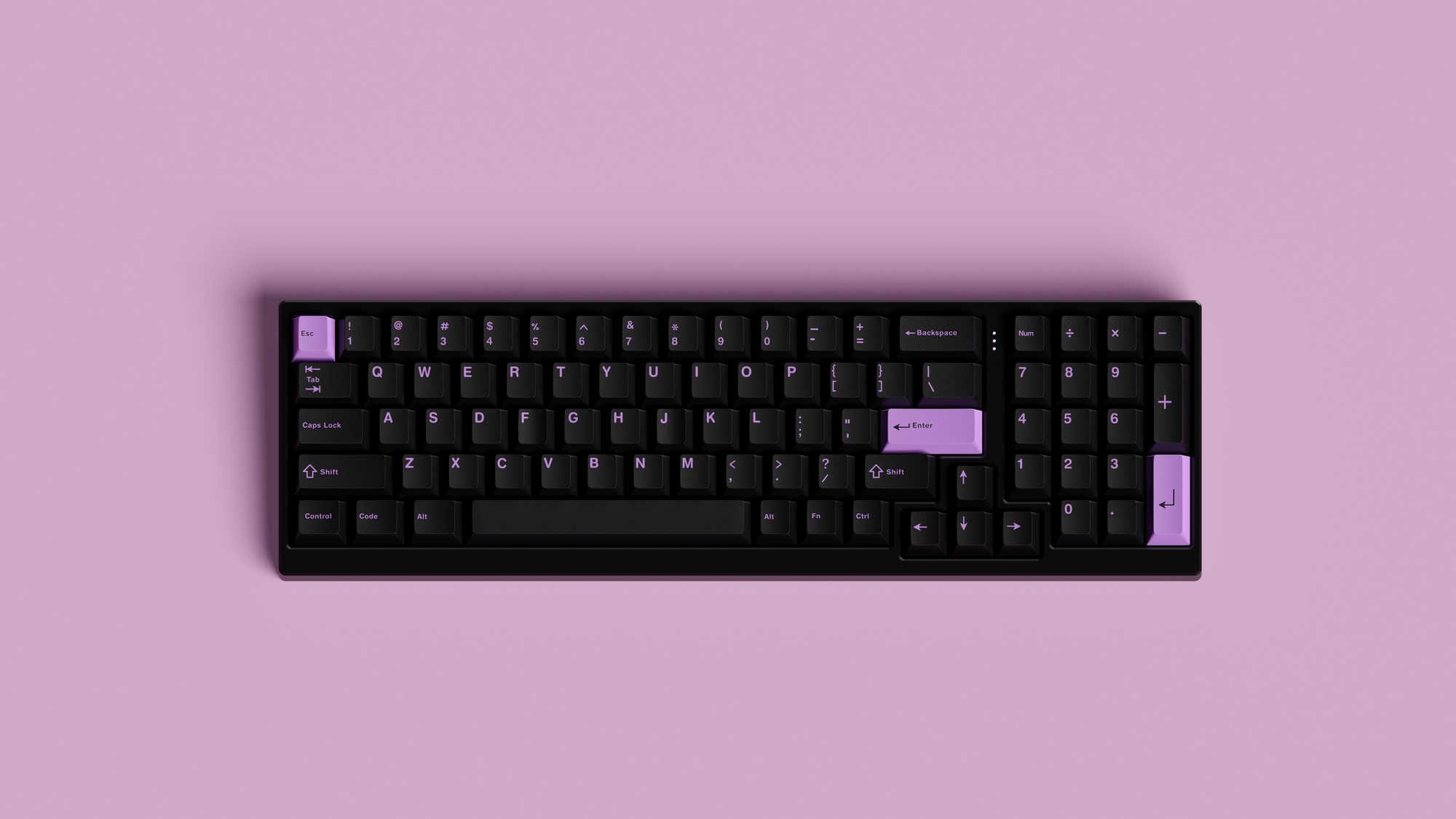 GMK Lilac on Black